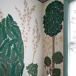 Обои ручная роспись Mughal Trees Original colourway on linen варинант исполнения - 2 | Loft Concept в Кирове