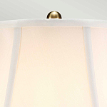 Настольная лампа с фарфоровым основанием с декоративным орнаментом и белым абажуром на темной круглой подставке Elstead Lighting варинант исполнения - 7 | Loft Concept в Кирове