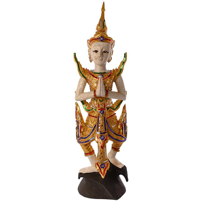 Декоративная статуэтка из керамики с инкрустацией Teppanom Statuette Мульти Золотой Декоративная статуэтка из керамики с инкрустацией Teppanom Statuette Мульти Золотой в Кирове | Loft Concept