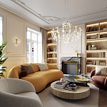 Люстра подвесная из металла с прозрачными подвесками из хрусталя Quasar 93 варинант исполнения - 7 | Loft Concept в Кирове