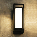 Уличный настенный светильник прямоугольный с чёрной рамкой Высота 35 см Geometric Glow варинант исполнения - 2 | Loft Concept в Кирове