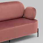 Диван в велюровой обивке цвета пыльная роза COLOR BLOCK варинант исполнения - 6 | Loft Concept в Кирове