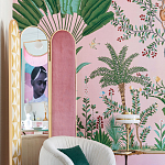 Обои ручная роспись Amazonia Florence Pink dyed silk варинант исполнения - 5 | Loft Concept в Кирове