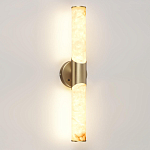 Бра с вытянутым цилиндрическим плафоном из белого алебастра на круглом основании Латунь Cryptocrystalline Stone варинант исполнения - 1 | Loft Concept в Кирове