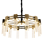 Люстра с прямоугольными хрустальными плафонами Glass Rectangles Gold Chandelier 60 варинант исполнения - 1 | Loft Concept в Кирове