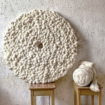 Панно на стену из шерсти мериноса Белый Круг  варинант исполнения - 1 | Loft Concept в Кирове