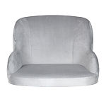 Барный стул со спинкой и подлокотниками на 4-х деревянных ножках Серый Велюр Ava Charm варинант исполнения - 2 | Loft Concept в Кирове