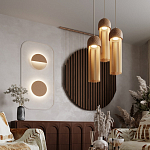 Бра круглое натуральная пробка с бахромой Natural Cork варинант исполнения - 5 | Loft Concept в Кирове