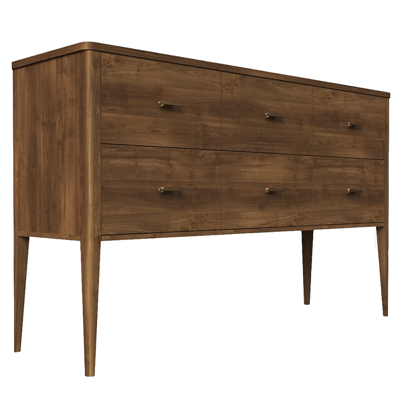 Консоль 6 ящиков из массива бука Tasteful Furniture Серый Коричневый Консоль 6 ящиков из массива бука Tasteful Furniture Серый Коричневый в Кирове | Loft Concept