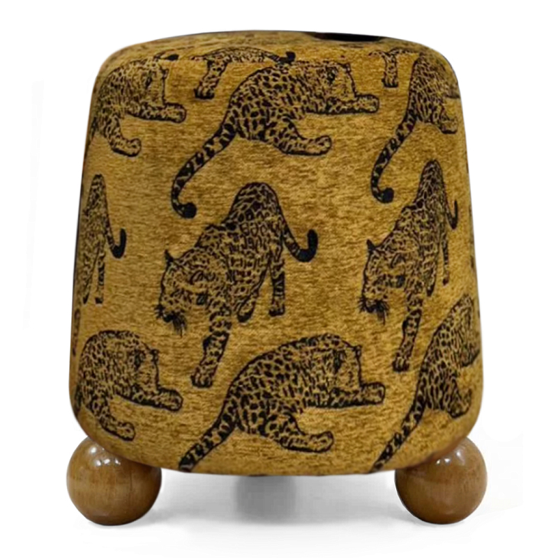 Пуф Wakonda с Круглыми ножками Коричневый орнамет Коричневый в Кирове | Loft Concept 