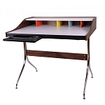 Письменный стол с 2-мя чёрными выдвижными ящиками и нишей с цветными разделителями Ballan варинант исполнения - 2 | Loft Concept в Кирове