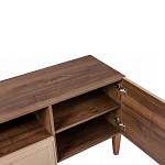 ТВ-тумба бежевая из массива бука с 2-мя дверками и ящиком Wenge Light варинант исполнения - 3 | Loft Concept в Кирове