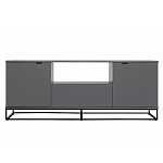 ТВ-тумба цвета графит с  2-мя дверцами и ящиком Strict Lines варинант исполнения - 2 | Loft Concept в Кирове