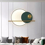 Бра светодиодное круглое в оттенках бронзового и зеленого цвета Kosmikos варинант исполнения - 1 | Loft Concept в Кирове