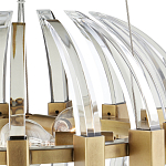 Люстра круглая с прозрачными элементами в форме полумесяца Crystal Crescent варинант исполнения - 1 | Loft Concept в Кирове