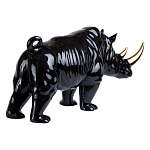 Статуэтка черный носорог с золотыми рогами Golden Horned Black Rhino варинант исполнения - 3 | Loft Concept в Кирове