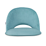 Барный стул со спинкой на 4-х деревянных ножках Голубой Велюр Ava Charm варинант исполнения - 2 | Loft Concept в Кирове