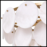 Люстра подвесная четырехъярусная с подвесками в форме дисков Cryptocrystalline Stone варинант исполнения - 4 | Loft Concept в Кирове