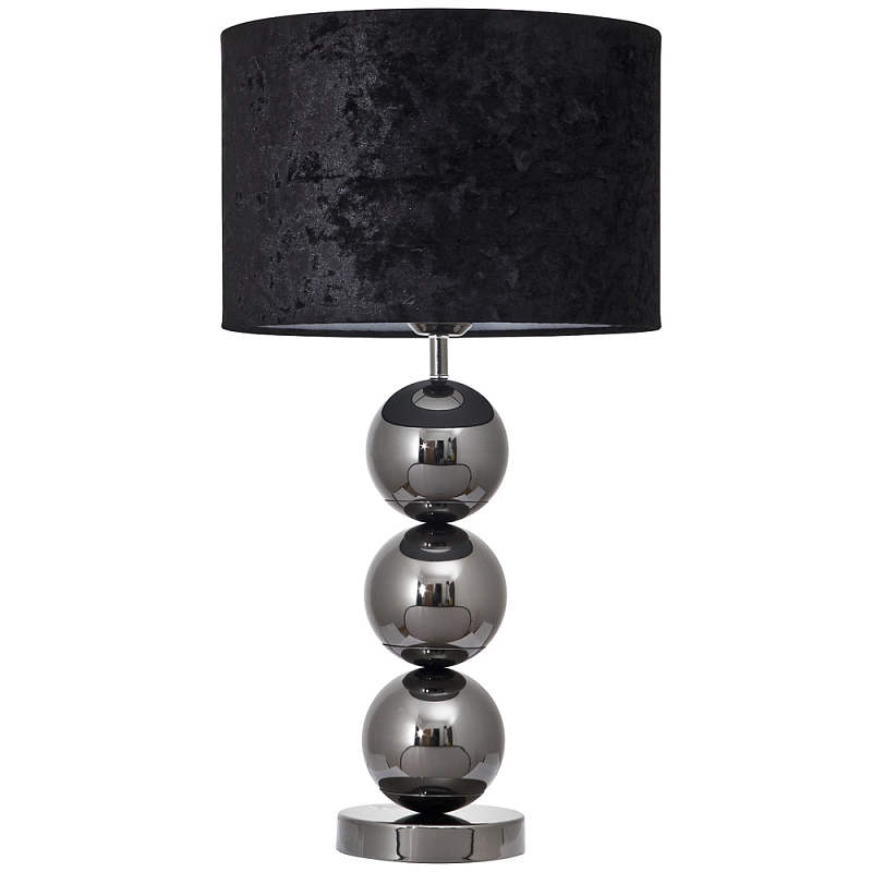 Настольная лампа с основанием в виде металлических сфер Balance Table Lamp Black Черный Темный хром Настольная лампа с основанием в виде металлических сфер Balance Table Lamp Black Черный Темный хром в Кирове | Loft Concept