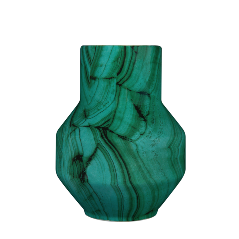 Ваза Malachite Vase rubikon low Малахит Ваза Malachite Vase rubikon low Малахит в Кирове | Loft Concept