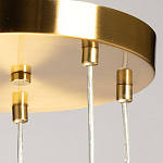 Люстра с 5-ю матовыми белыми стеклянными плафонами волнообразной формы Lucid Rain  варинант исполнения - 9 | Loft Concept в Кирове