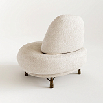 Кресло Vinsen обивка букле молочного цвета варинант исполнения - 2 | Loft Concept в Кирове