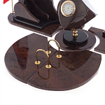 Настольный письменный набор из природного камня обсидиана коричневого Team leader варинант исполнения - 4 | Loft Concept в Кирове