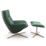 Кресло вращающееся с подставкой для ног зеленое Verdante варинант исполнения - 3 | Loft Concept в Кирове