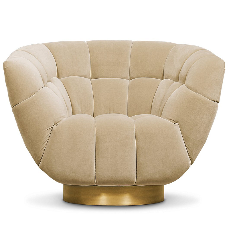 Кресло BRABBU Essex Armchair Бежево-серый Латунь Кресло BRABBU Essex Armchair Бежево-серый Латунь в Кирове | Loft Concept