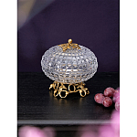 Конфетница из прозрачного рельефного стекла Eden Garden варинант исполнения - 5 | Loft Concept в Кирове