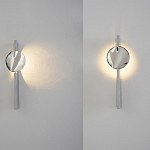 Бра с круглым зеркальным диском на прямоугольном соновании Reflection Circle Glow варинант исполнения - 4 | Loft Concept в Кирове