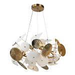 Люстра с белыми и золотистыми цветами Dahlia Flowers Lamp варинант исполнения - 3 | Loft Concept в Кирове