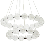 Светодиодная двухъярусная кольцевая люстра хром Crystal Globule Chandelier Chrome варинант исполнения - 1 | Loft Concept в Кирове