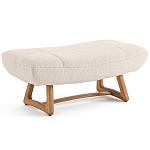 Оттоманка с обивкой букле Lino White Boucle Ottoman варинант исполнения - 1 | Loft Concept в Кирове