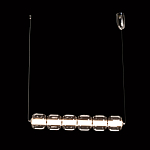 Люстра линейная с 6-ю прозрачными стеклянными плафонами округлой формы HANDLE GRAPE варинант исполнения - 3 | Loft Concept в Кирове