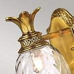 Бра для ванных комнат с прозрачным стеклянным плафоном в форме ананаса и декоративным основанием с рельефным узором Hinkley варинант исполнения - 2 | Loft Concept в Кирове