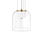 Подвесной светильник с цилиндрическим прозрачным стеклянным плафоном Grada Light варинант исполнения - 4 | Loft Concept в Кирове