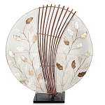 Настольная лампа из перламутра и дерева на подставке Indonesian Petal варинант исполнения - 3 | Loft Concept в Кирове