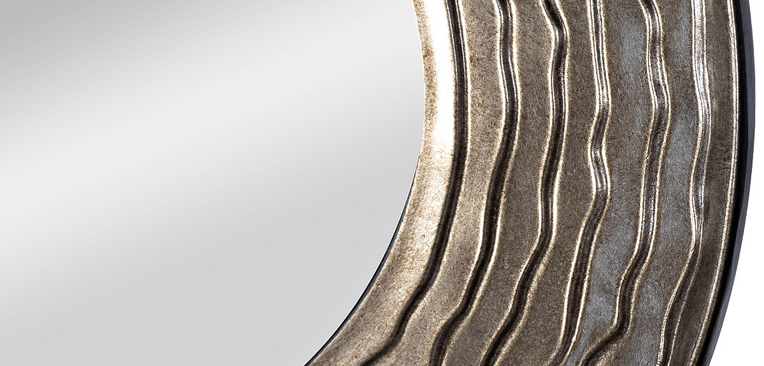 Зеркало Waves Dark Silver Oval Mirror Зеркало Waves Dark Silver Oval Mirror - Loft-Concept в Кирове