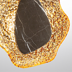 Бра с волнообразным стеклянным плафоном и вставкой из мрамора Liquid Stone варинант исполнения - 10 | Loft Concept в Кирове