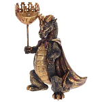 Подсвечник в виде дракона Dragon candlestick Green Gold Brown L or R варинант исполнения - 9 | Loft Concept в Кирове