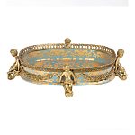 Чаша с орнаментом на ножках в виде бронзовых ангелов Eden Garden варинант исполнения - 1 | Loft Concept в Кирове