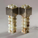 Настольная лампа с основанием из 24 выточенных сферических камней Through Stone варинант исполнения - 3 | Loft Concept в Кирове