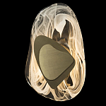 Бра овальное из стекла с золотым элементом Flow Texture  варинант исполнения - 1 | Loft Concept в Кирове