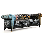 Диван в Лофт Честерфильд граффити из винтажной кожи GRAFFITI PARA Chesterfield варинант исполнения - 2 | Loft Concept в Кирове