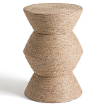 Приставной стол с отделкой из джута Juti D30 см варинант исполнения - 1 | Loft Concept в Кирове