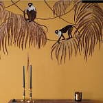 Обои с вышивкой ручной работы Étienne Original colourway on wool sateen варинант исполнения - 5 | Loft Concept в Кирове