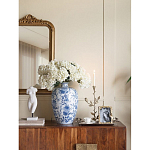 Ваза фарфоровая с узким горлышком и синими цветочными мотивами Independence варинант исполнения - 5 | Loft Concept в Кирове