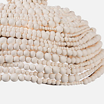 Подвесной светильник в виде купола декорированный белыми деревянными бусинами White Wooden Beads Hanging Lamp варинант исполнения - 3 | Loft Concept в Кирове