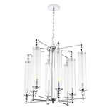Люстра с 8-ю прозрачными цилиндрическими плафонами Jeanette варинант исполнения - 4 | Loft Concept в Кирове